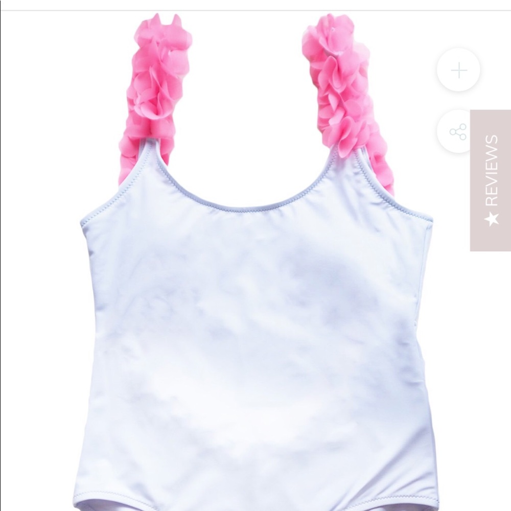 White and pink one piece 💞